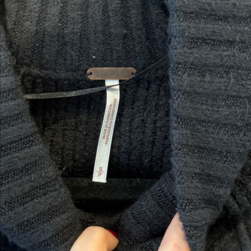 Free People Sunbeam Sweater | Small | Color Black - Picture 4 of 6